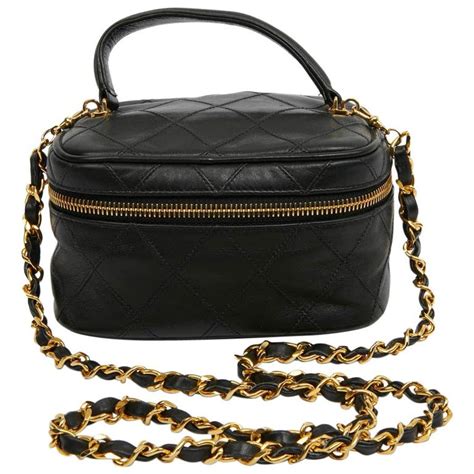 chanel vanity case bag black|Chanel vanity bag vintage.